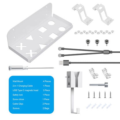 Soporte de pared multifuncional para controladores y auriculares 