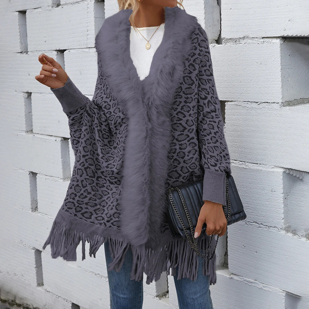 Animal Print Poncho Roma