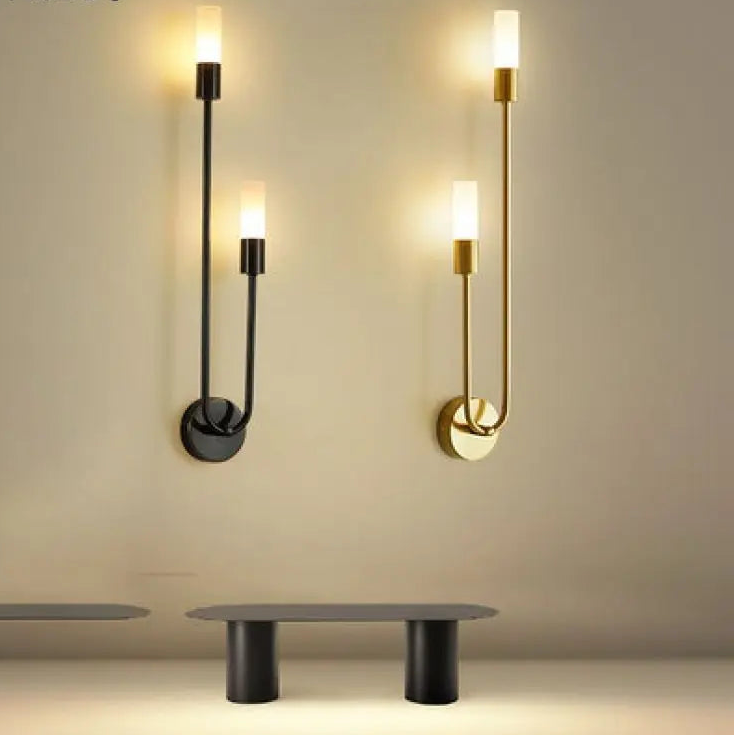 Modern Nordic LED Wall Lamp – Minimalist Gold and Black Sconce
