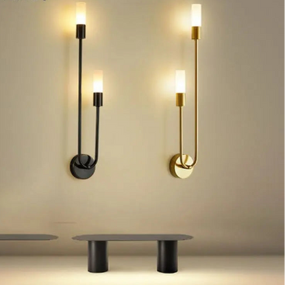 Modern Nordic LED Wall Lamp – Minimalist Gold and Black Sconce