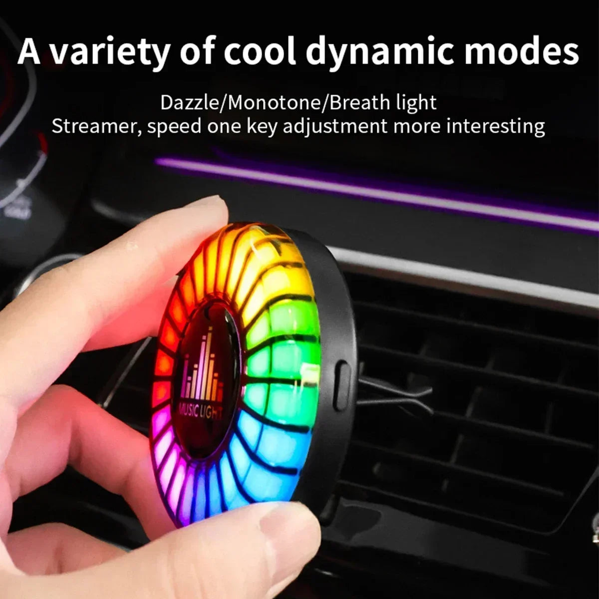 Bluetooth Car Freshener – Fragrance & Ambient Mood Light
