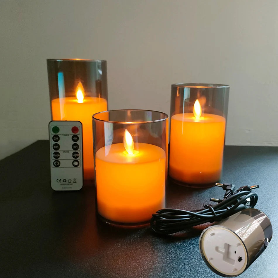 USB Rechargeable LED Candle Light with Remote