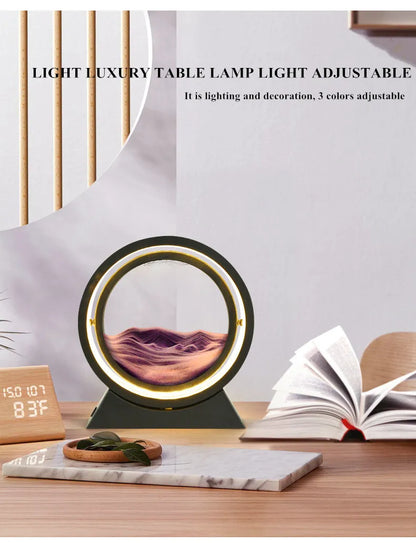 Seaside Magic : lampe sablier 3D à sables mouvants 