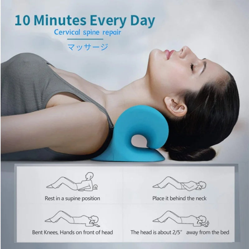 Cervical Neck Relaxer – Spine Stretch & Massage Pillow