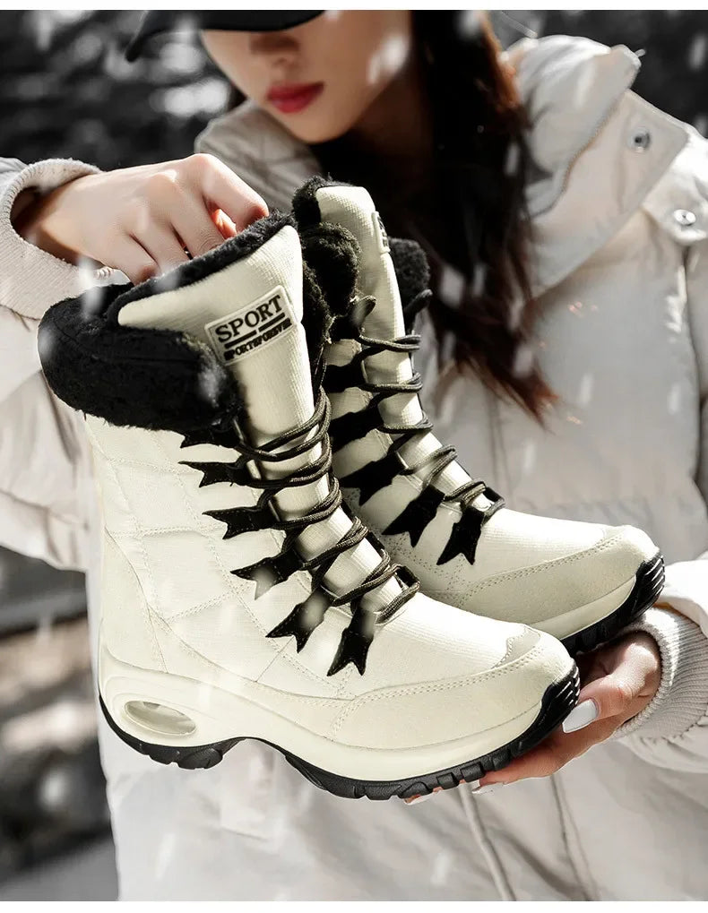 Botas de nieve con plataforma impermeables 