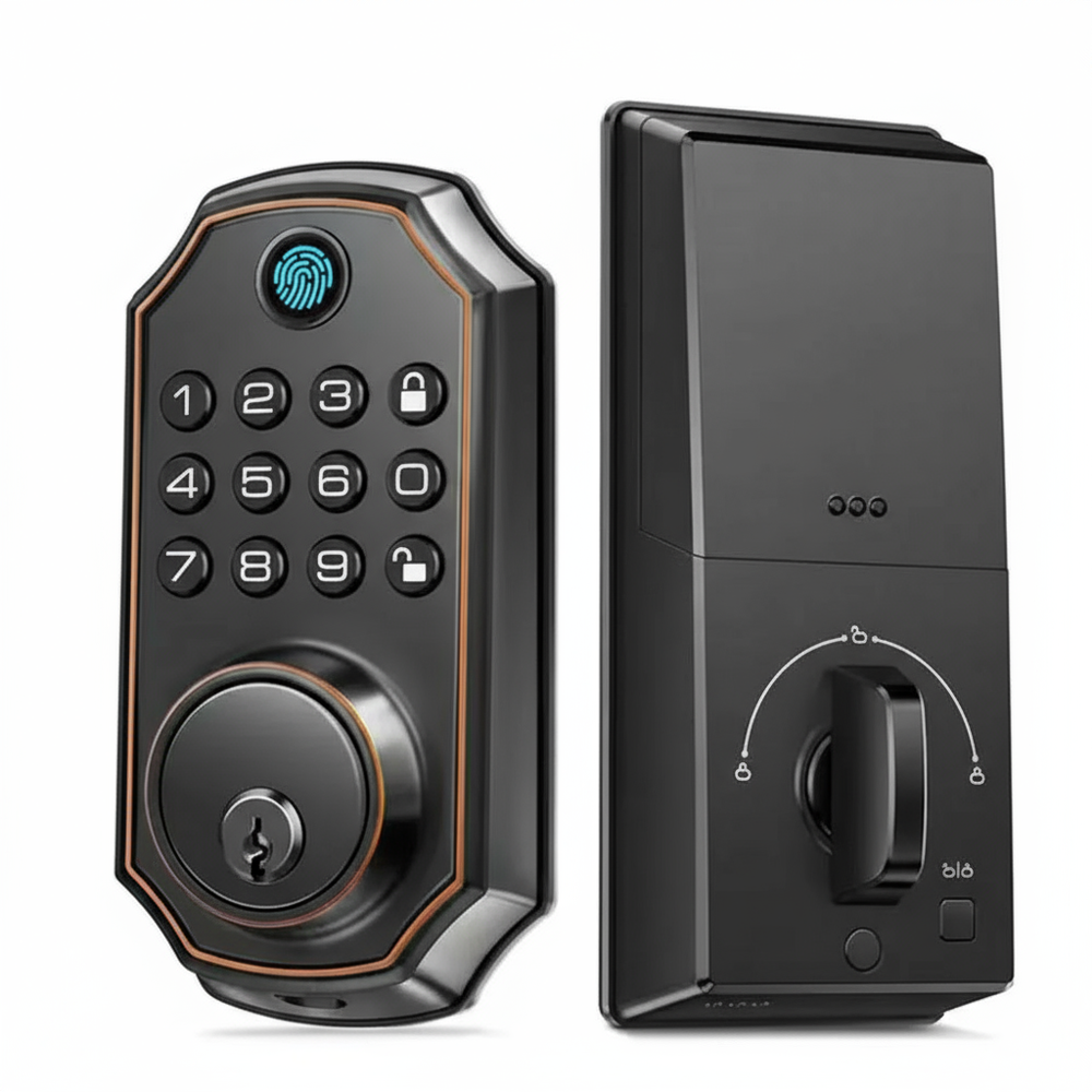 Tuya Smart Door Lock – Fingerprint & Keypad Deadbolt